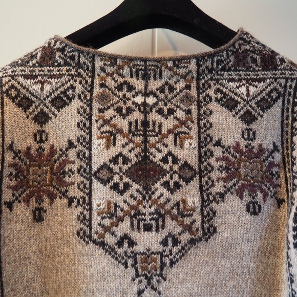 Women's 100% Hand Loomed Alpaca Pullover Sweater - Millma Bolivia Size Small - Picture 6 of 8